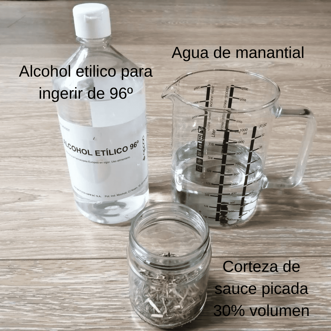 Receta de tintura de corteza de sauce Saraplantas